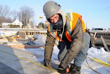 Travail en extérieur. Le froid